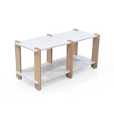 Mesa para TV Kobe Blanco y Oasis 100x47cm para TV Hasta 45" Pulgadas