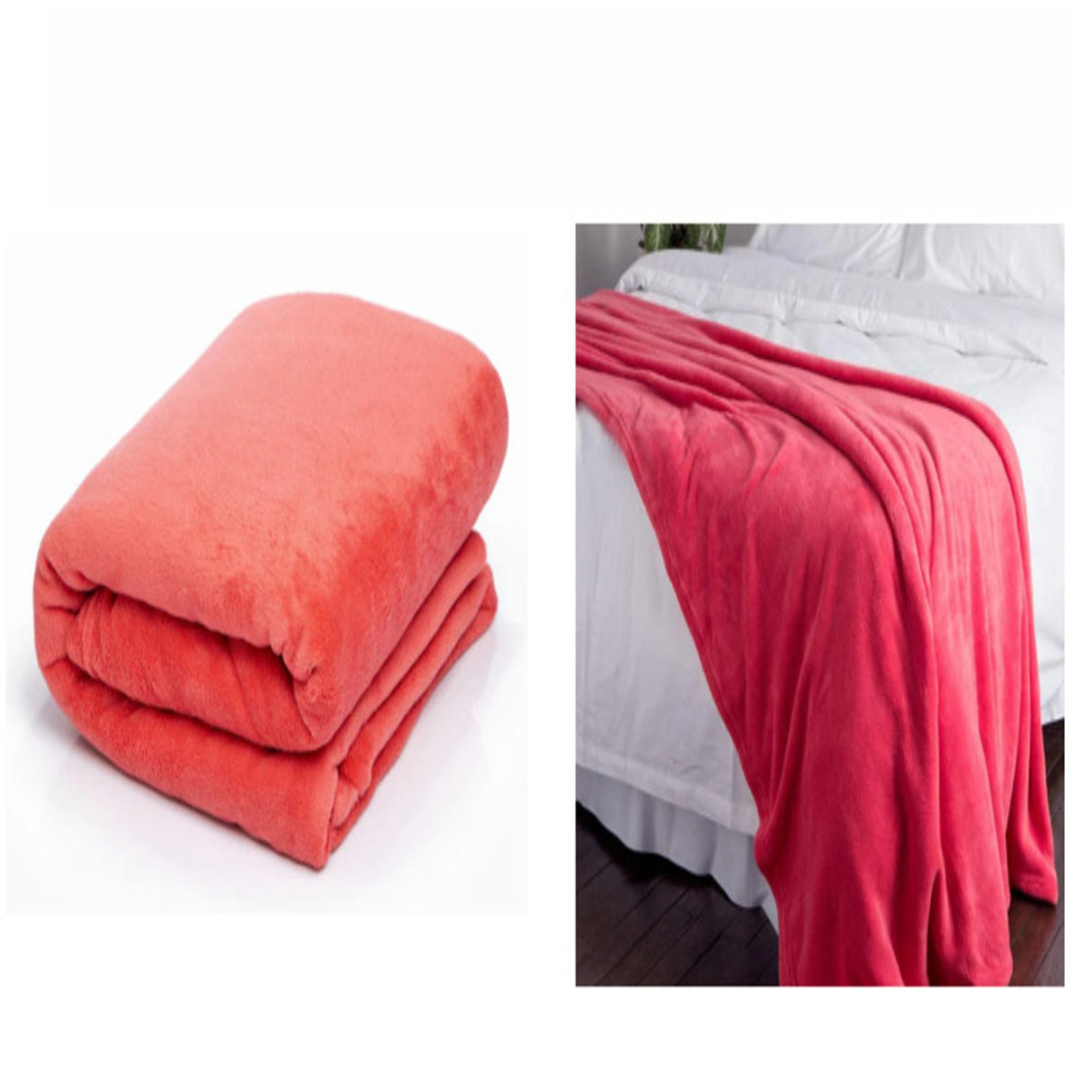 Cobija Coral Fleece Rosado 200x230cm Fondo Entero Suave