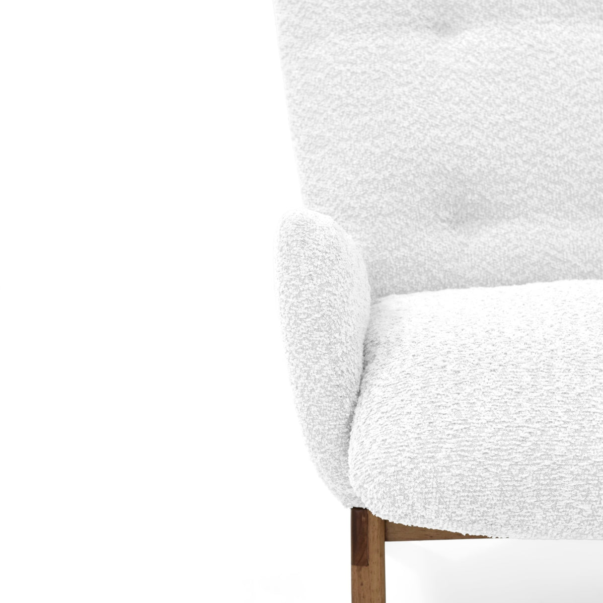 Poltrona Veneto Blanco y Matiz Caoba 73x89cm de Un Puesto y con Apoya Brazos