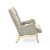 Poltrona Veneto Taupe y Matiz Natural 73x89cm de Un Puesto y con Apoya Brazos
