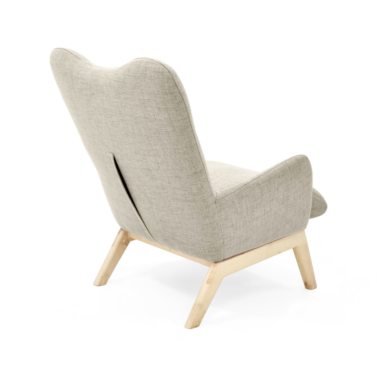 Poltrona Veneto Taupe y Matiz Natural 73x89cm de Un Puesto y con Apoya Brazos