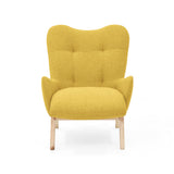 Poltrona Veneto Mostaza y Matiz Natural 73x89cm de Un Puesto y con Apoya Brazos