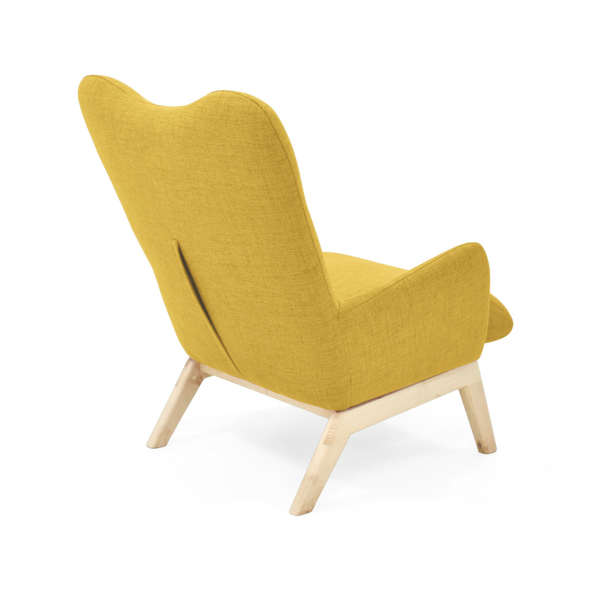 Poltrona Veneto Mostaza y Matiz Natural 73x89cm de Un Puesto y con Apoya Brazos
