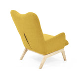 Poltrona Veneto Mostaza y Matiz Natural 73x89cm de Un Puesto y con Apoya Brazos