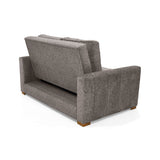Sofacama Doha Taupe y Matiz Caoba 150x87cm de Dos Puestos Reclinable y con Apoya Brazos