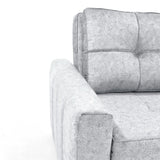Sofacama Doha Plata y Matiz Caoba 150x87cm de Dos Puestos Reclinable y con Apoya Brazos