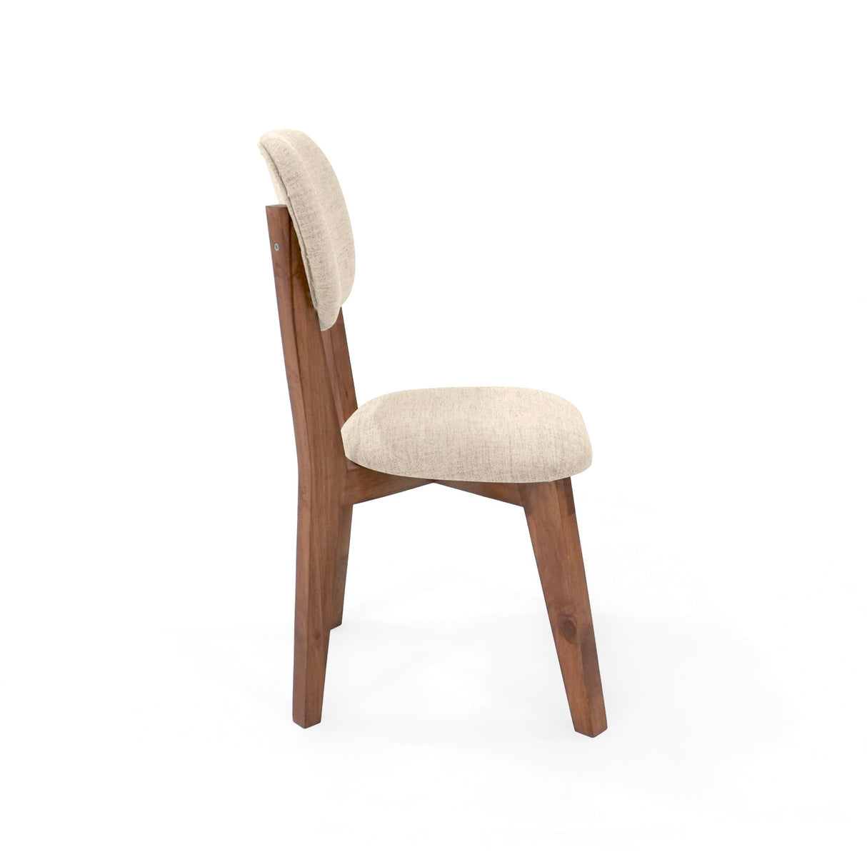 Silla de Comedor Adela Trigo y Matiz Caoba 50x93cm de Asiento Ovalador con Espaldar y sin Apoya Brazos