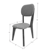 Silla de Comedor Adela Trigo y Matiz Caoba 50x93cm de Asiento Ovalador con Espaldar y sin Apoya Brazos