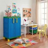 Combo Estudio Infantil Blanco y Amarillo Baby 88x50cm con Un Escritorio Una Silla y Un Armario