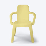 Combo Estudio Infantil Blanco y Amarillo Baby 88x50cm con Un Escritorio Una Silla y Un Armario