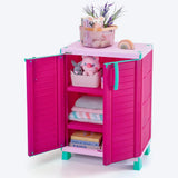 Combo Estudio Infantil Blanco y Lavanda 88x50cm con Un Escritorio Una Silla y Un Armario