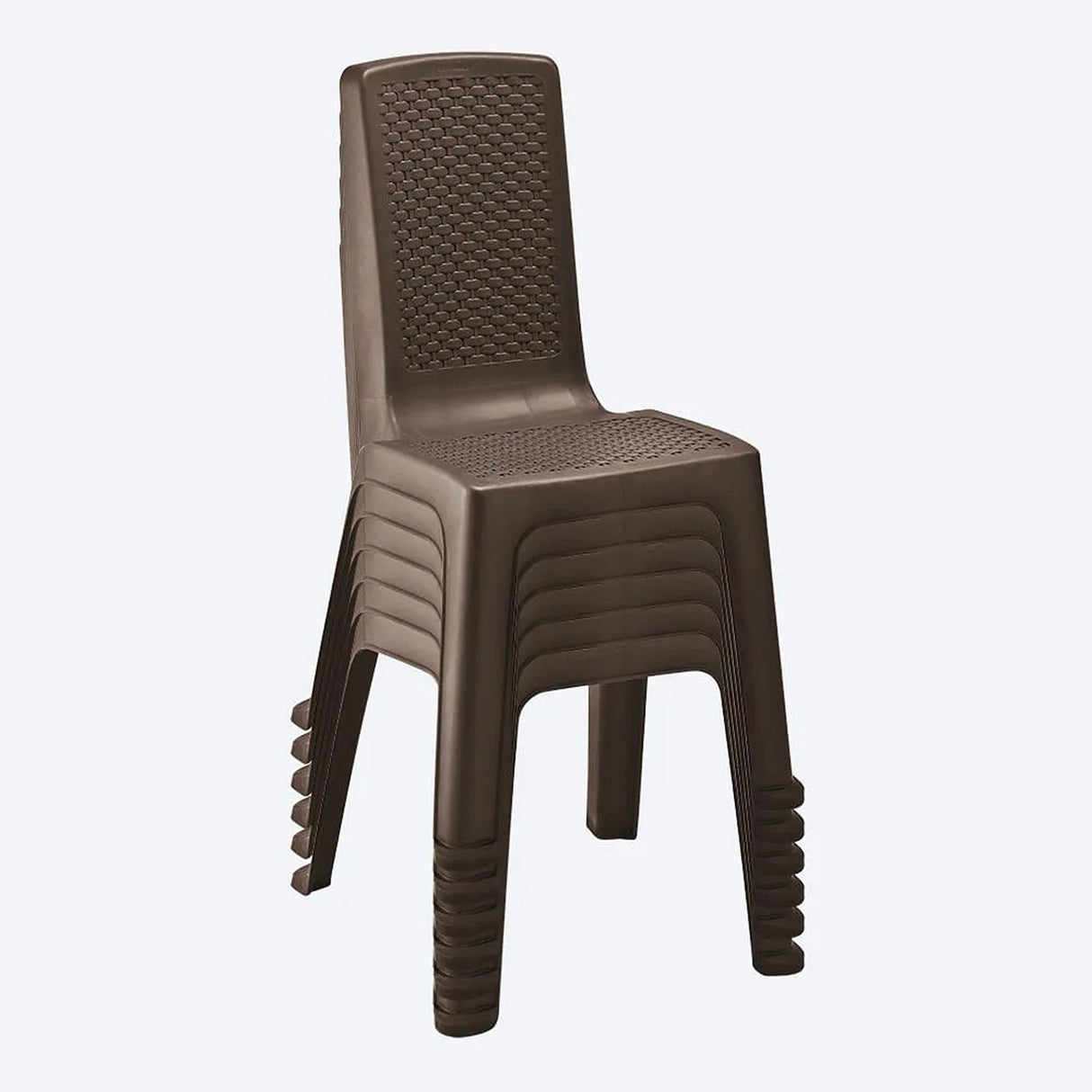 Set x 6 Sillas Eterna Wengue 49x86.5cm de Asiento Rectangular con Espaldar y sin Apoya Brazos