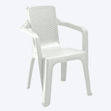 Set x 13 Sillas Eterna Blanco Arena 57x80.6cm de Asiento Rectangular con Espaldar y con Apoya Brazos