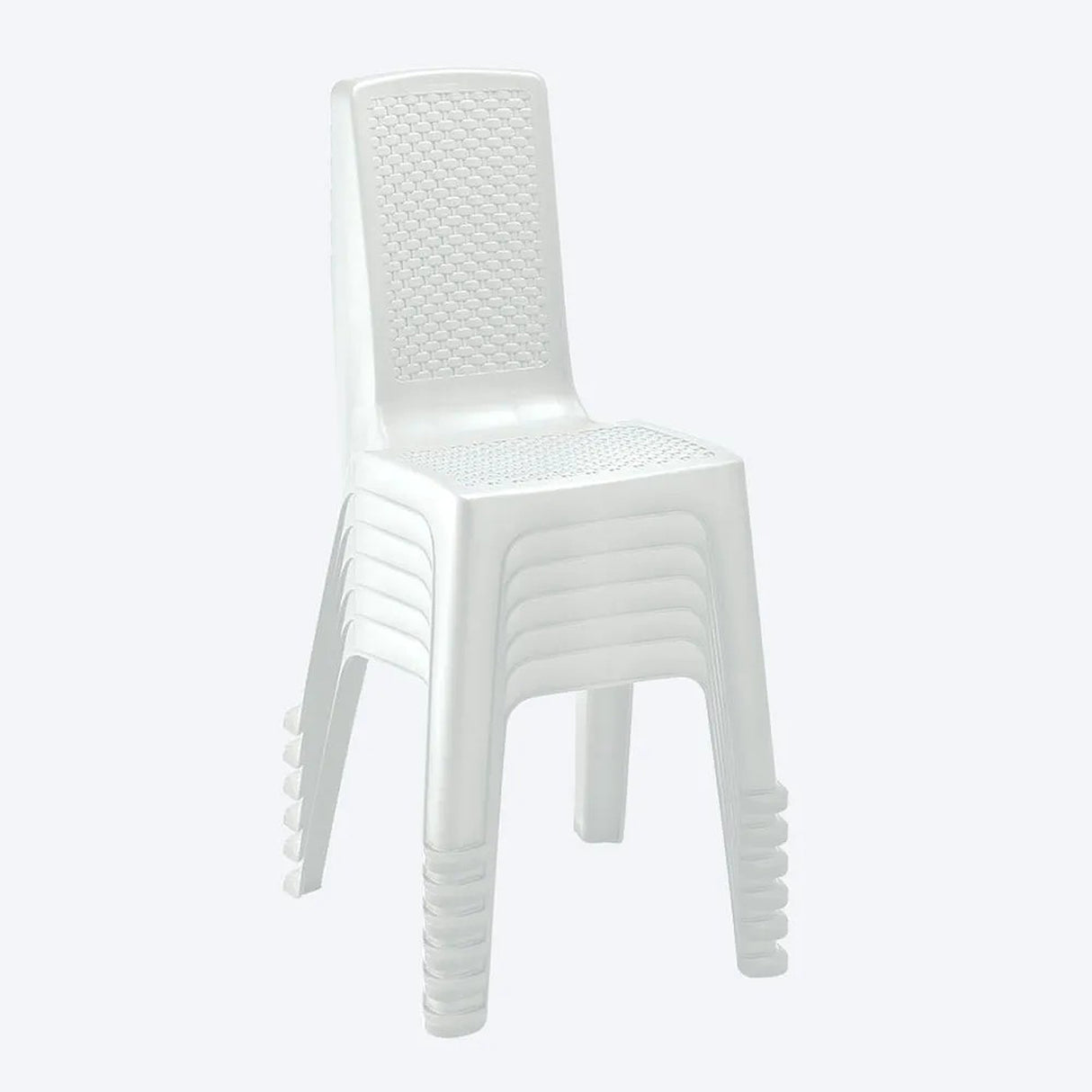 Set x 13 Sillas Eterna Blanco Arena 49x86.5cm de Asiento Rectangular con Espaldar y sin Apoya Brazos