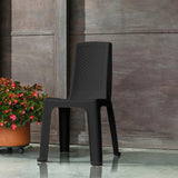 Set x 13 Sillas Eterna Negro 49x86.5cm de Asiento Rectangular con Espaldar y sin Apoya Brazos