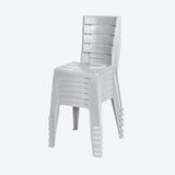 Set x 13 Sillas Barú Gris Hielo 46.9x81.6cm de Asiento Rectangular con Espaldar y sin Apoya Brazos