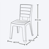 Set x 13 Sillas Barú Gris Hielo 46.9x81.6cm de Asiento Rectangular con Espaldar y sin Apoya Brazos
