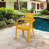 Set x 13 Sillas Barú Trendy Amarillo Mostaza 59x82.5cm de Asiento Rectangular con Espaldar y con Apoya Brazos