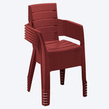 Set x 13 Sillas Barú Trendy Rojo Merlot 59x82.5cm de Asiento Rectangular con Espaldar y con Apoya Brazos