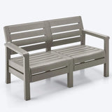 Combo Sofá Barú Gris 131x74.5cm de Dos Puestos con Una Mesa de Centro
