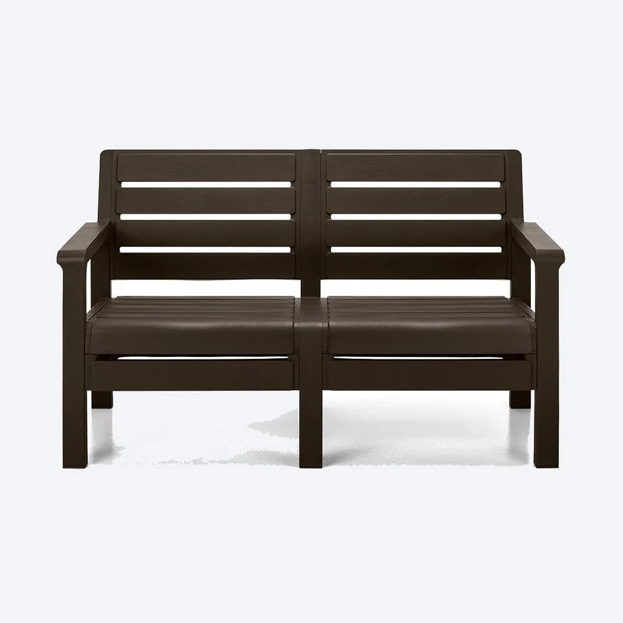 Combo Sofá Barú Wengue 131x74.5cm de Dos Puestos con Una Mesa de Centro