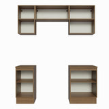 Cocina Integral Glamy Marrón 180x225cm con Mesón de Madera Aglomerada Mdp y sin Estufa