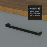 Cocina Integral Agata Marrón y Gris 120x225cm sin Mesón para Pozuelo Izquierda y sin Estufa