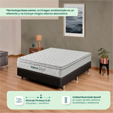 Colchón Medio Firme Sigma Blanco Doble 140 X 190 Cm Ortopedico de Resortes con Pillow Sencillo