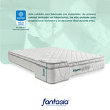Colchón Medio Firme Sigma Blanco Doble 140 X 190 Cm Ortopedico de Resortes con Pillow Sencillo