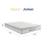 Colchón Medio Firme Sigma Blanco Doble 140 X 190 Cm Ortopedico de Resortes con Pillow Sencillo