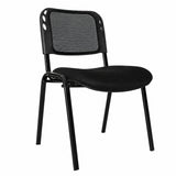 Silla Interlocutora Negro 48x78cm sin Apoya Brazos