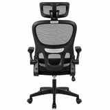 Silla Gerencial Negro 65x120cm con Apoya Brazos con Soporte Lumbar y con Apoya Cabezas