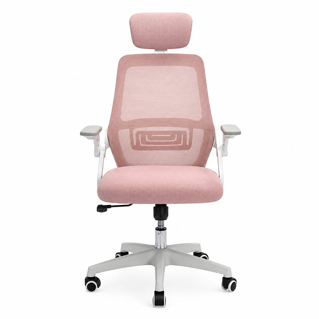 Silla Gerencial Rosa 72x119cm con Apoya Brazos con Soporte Lumbar y con Apoya Cabezas