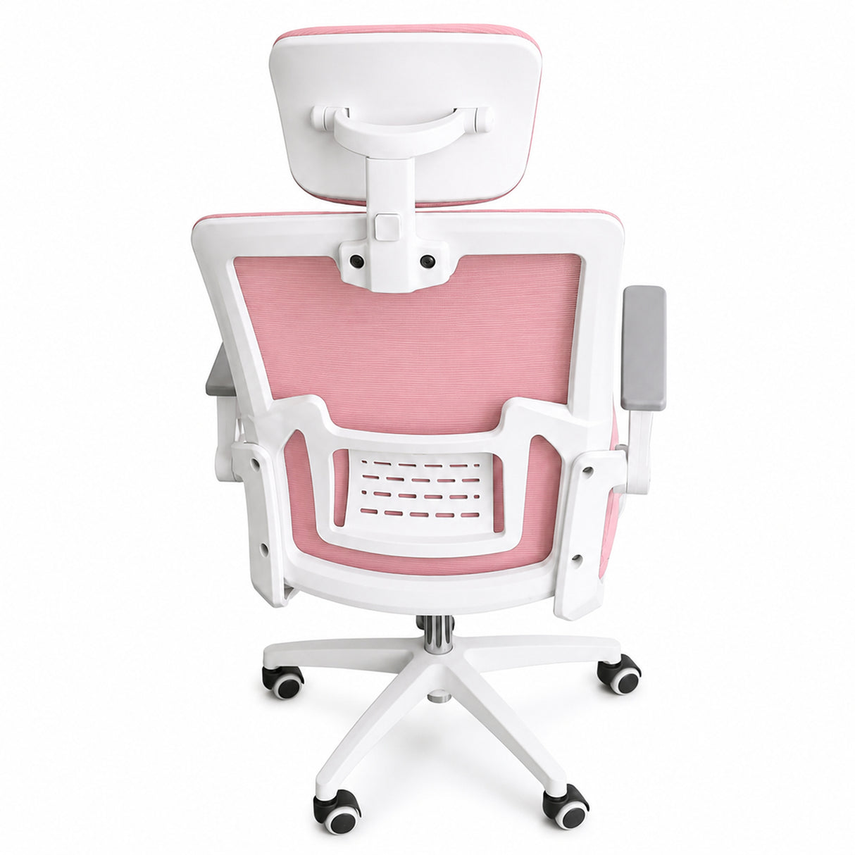 Silla Gerencial Rosa Claro 65x120cm con Apoya Brazos con Soporte Lumbar y con Apoya Cabezas