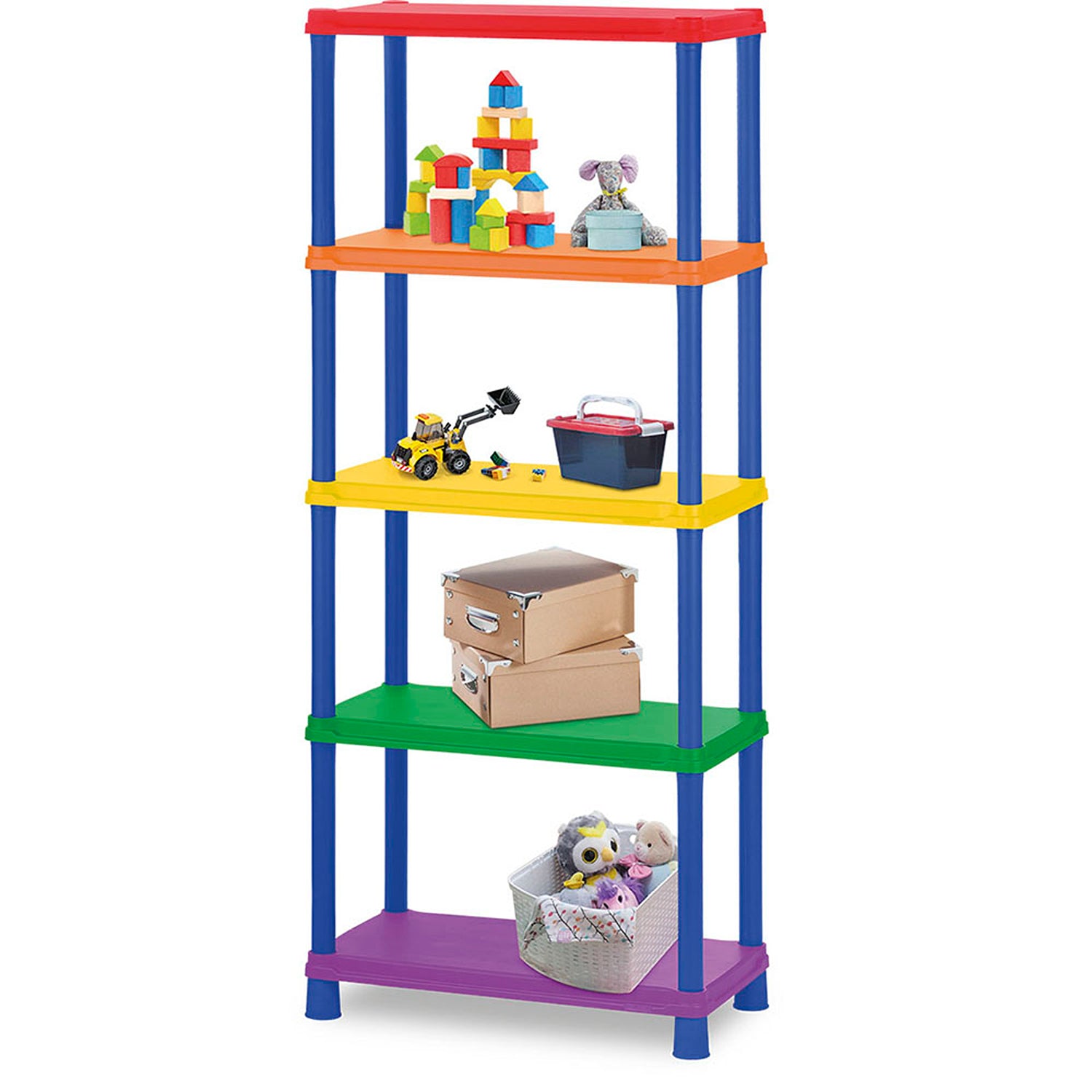 Estante Rimax Multicolor 71.4x174.5cm Rectangular con Cinco Compartimientos y con Cinco Entrepaños