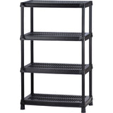 Estantería Rimax Negro 90.5x145cm Rectangular con Cuatro Compartimientos y con Cuatro Entrepaños