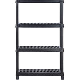 Estantería Rimax Negro 90.5x145cm Rectangular con Cuatro Compartimientos y con Cuatro Entrepaños