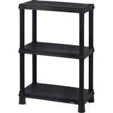 Estante Rimax Negro 61x92.2cm Rectangular con Tres Compartimientos y con Tres Entrepaños