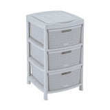 Gavetero Rimax Fique Gris Hielo 48x80cm de Tres Hileras con Tres Cajones y Tapa Organizadora