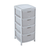 Gavetero Rimax Fique Gris Hielo 48x96cm de Cuatro Hileras con Cuatro Cajones y Tapa Organizadora