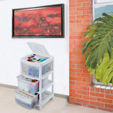 Gavetero Rimax Fique Blanco 48x80cm de Tres Hileras con Tres Cajones y Tapa Organizadora