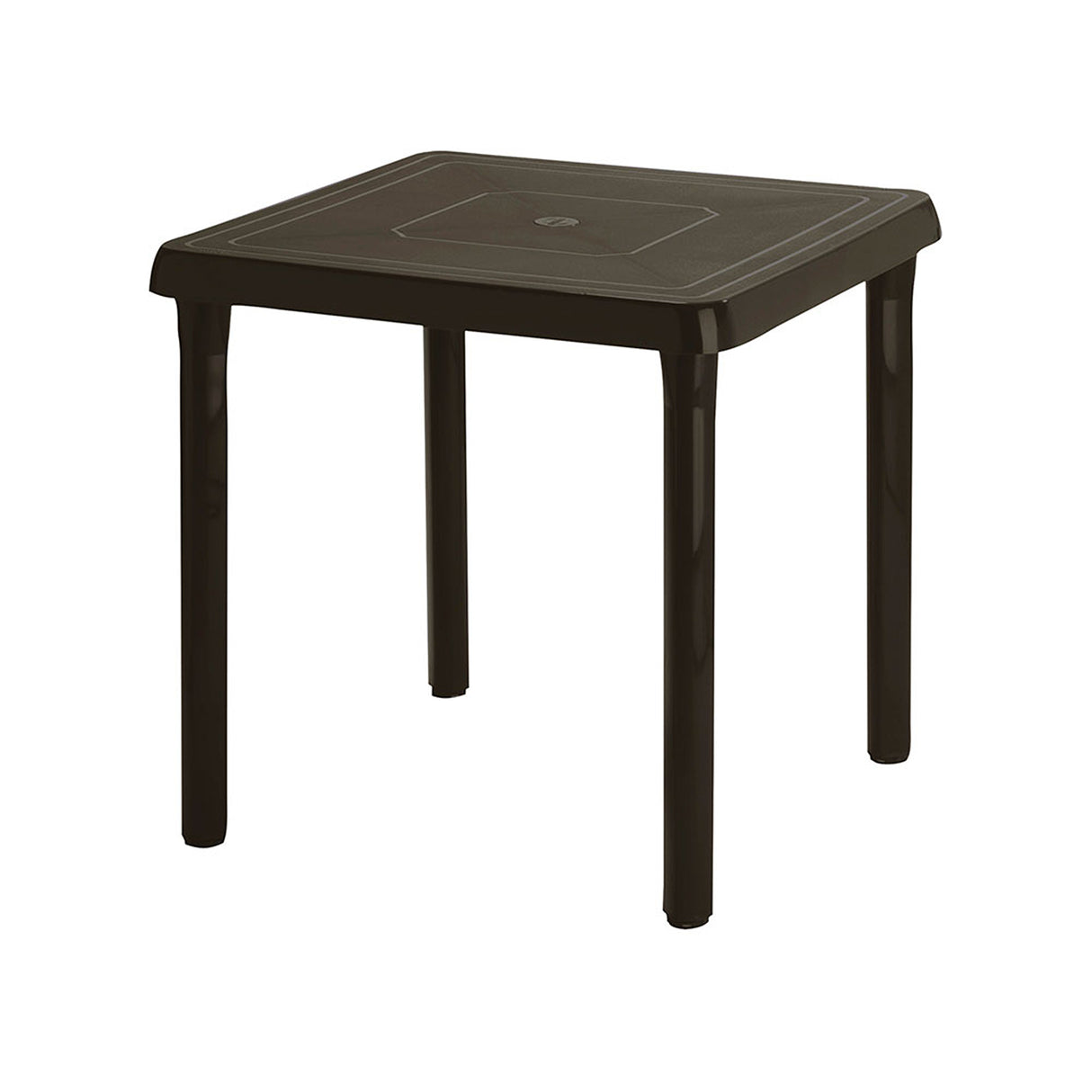 Mesa Auxiliar Rimax Caribe Wengue 73x73cm Cuadrada con Patas