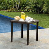Mesa Auxiliar Rimax Caribe Wengue 73x73cm Cuadrada con Patas