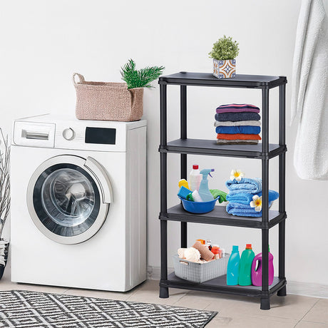 Estante Rimax Solido Negro 71.4x134cm de Cuatro Niveles