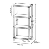 Estante Rimax Solido Negro 71.4x134cm de Cuatro Niveles