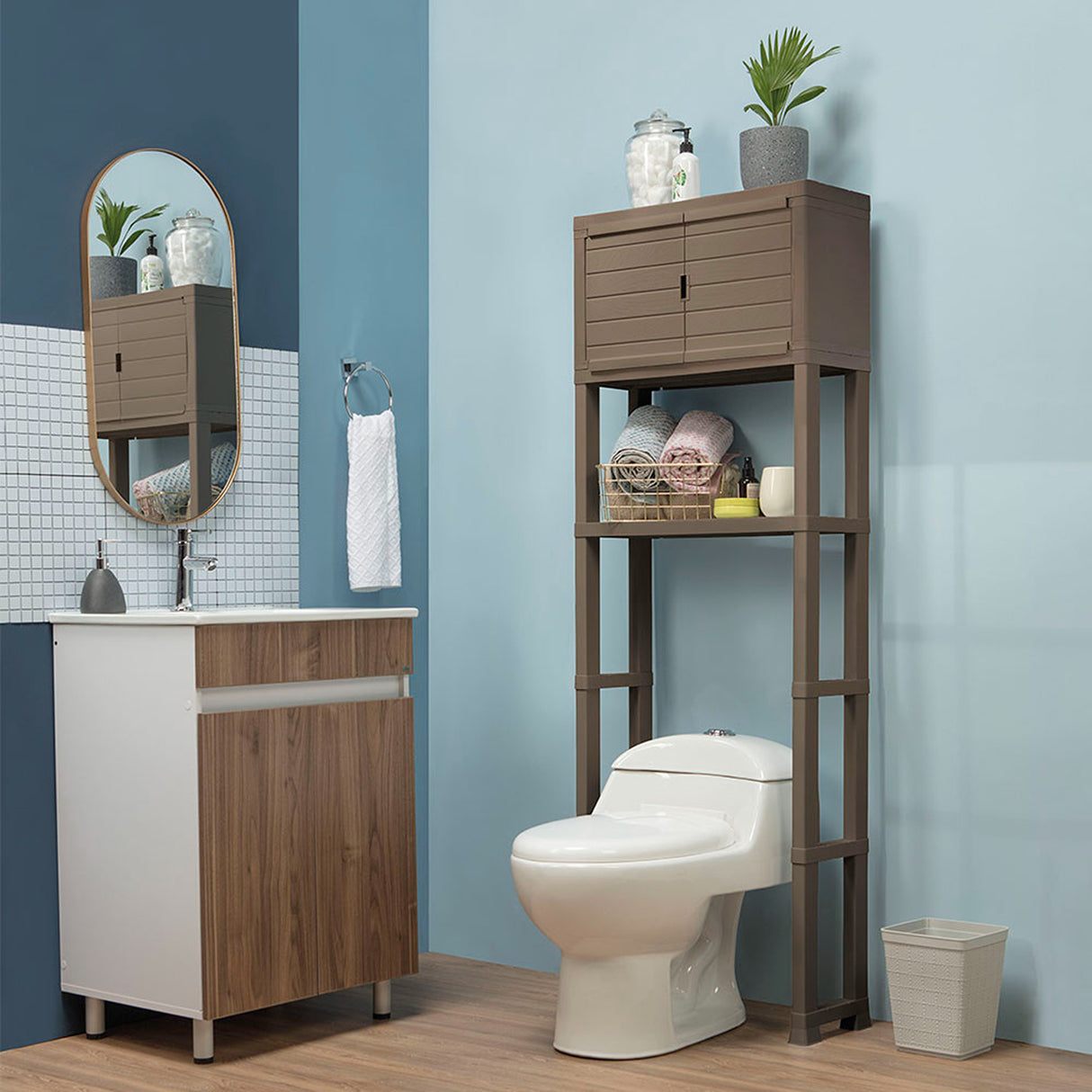 Organizador de Baño Rimax Moca 61.5x171.8cm con Un Entrepaño y con Un Cajón