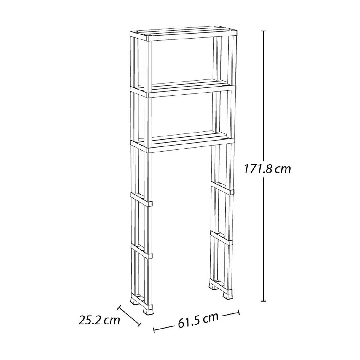 Organizador de Baño Rimax Blanco 61.5x171.8cm con Tres Entrepaños