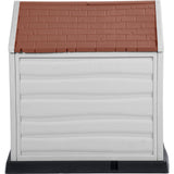 Casa para Perro Rimax Gris y Terracota 90x89cm para Perros Medianos y Grandes