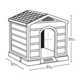 Casa para Perro Rimax Gris y Terracota 90x89cm para Perros Medianos y Grandes