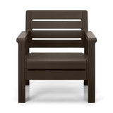 Sillón Rimax Barú Wengue 74.6x74.6cm de Asiento Rectangular con Espaldar y Apoya Brazos